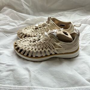 Women’s Cream Woven Sneakers